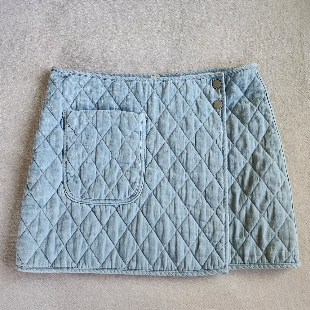 Blank NYC Quilted Wrap Mini Skirt